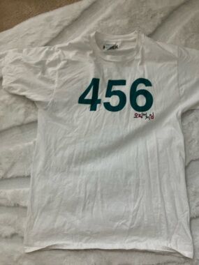 Netflix squidgame T-Shirt with Teal '456' Print and matching socks